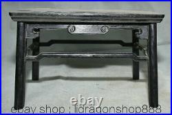 10,4vieux bois noir ébène chinois sculpté dynastie Table bureau meubles anciens