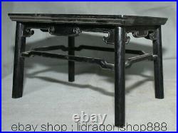 10,4vieux bois noir ébène chinois sculpté dynastie Table bureau meubles anciens