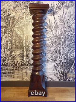 ANCIEN GRAND-COLONNE de PRéSENTATION-bois sculpté pour Vase, Statue-h=150cm