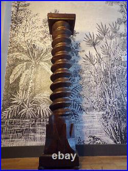 ANCIEN GRAND-COLONNE de PRéSENTATION-bois sculpté pour Vase, Statue-h=150cm
