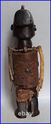 Afrique Congo Belge Superbe Fetiche Teke Ancien De Caractere / Finement Sculpte