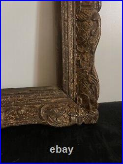 Ancien Cadre Montparnasse Bois Sculpté Style XVII E Louis XIII 5 F pour tableau