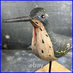 Ancien Leurre de Chasse Appelant en Bois Sculpté Polychrome. Milieu XXème. 2