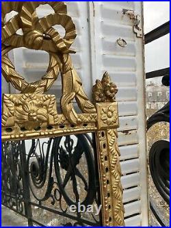 Ancien Miroir Mural Glace Louis XVI Sculpte En Bois Epoque XVIII Siecle