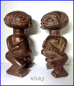 Ancien Tikis Polynésien En Bois Sculpté