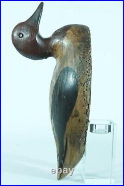Ancien appelant appeau chasse canard en bois sculpté art populaire polychrome 2