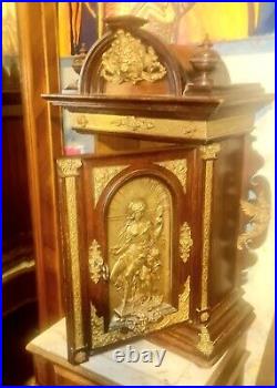 Ancien cabinet chêne et bronze sculpté carved wood antique 19ÈME Napoléon
