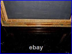 Ancien cadre a clefs orientaliste bois sculpté feuillure 54 x 31 cm cm