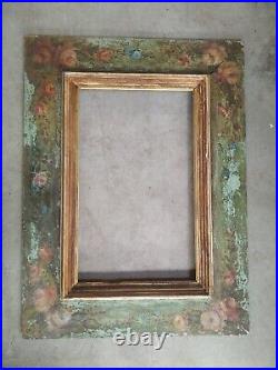 Ancien cadre bois impressionniste feuillure 53 cm x 32 frame tableau peinture