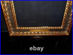 Ancien cadre doré orientaliste bois sculpté feuillure 40x26 cm cm