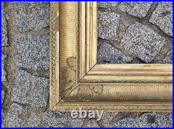Ancien cadre empire bois stuc doré feuillure 26 cm x 21 cm frame peinture photo