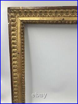 Ancien cadre en bois sculpté doré frame époque Louis XVI Feuillure 47X39cm