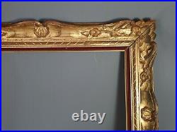 Ancien cadre style Louis XV bois sculpté doré 75x60,5 feuillure 43,4x55,5 cm SB