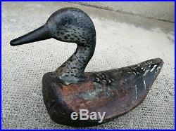 Ancien canard leurre chasse bois sculpté carved wood duck Decoy