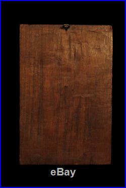 Ancien curieux bas relief bois sculpté XIXeme / Cabinet Curiosités Art Populaire