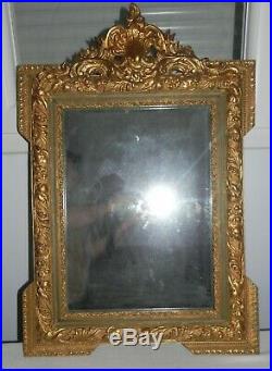 Ancien miroir bois doré sculpté du XIX eme style louis XV