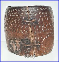 Ancien mortier + pilon en bois sculpté Océanie Africain Afrique 100% d´origine