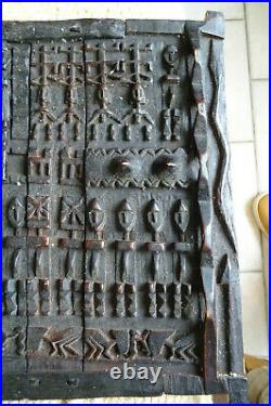 Ancien porte dogon en bois sculpté afrique dogon mali magnifique