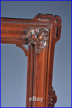Ancien superbe cadre XIX 1900 bois sculpté Empire antique old frame wood carved