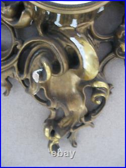 Ancienne Pendule De Style Louis XV En Bois Doré Sculpté-n°1