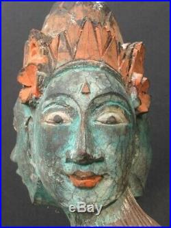 Ancienne Statuette en Bois sculpté, Shiva de BALI INDONÉSIE