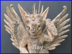 Ancienne Statuette en Bois sculpté, mythologie de BALI INDONÉSIE