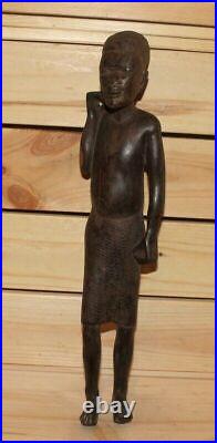 Ancienne figurine africaine en bois sculptée à la main