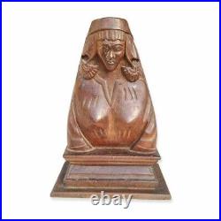 Ancienne figurine / statue de dame en bois sculpté à la main tribal en paliss