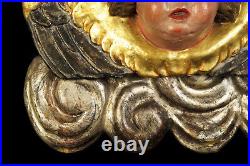 Ancienne sculpture sur bois, angelot ou Putto / Ange bois sculpté art religieux