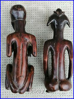 Anciennes statuettes BEMBE art africain statuette carved wood bois sculpté