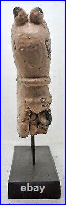 Antique en Bois Cheval Tête Buste Figurine Original Ancienne Main Sculpté