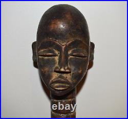 Art africain ancienne Cuillère africaine Dan de Côte d'Ivoire en bois sculpté