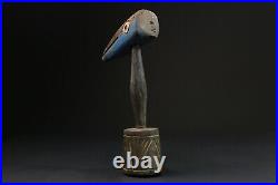 Art tribal africain en bois sculpté ancien reine bambara sculpté main Mali-G2371