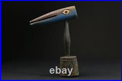 Art tribal africain en bois sculpté ancien reine bambara sculpté main Mali-G2371