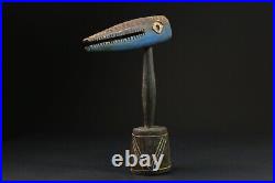 Art tribal africain en bois sculpté ancien reine bambara sculpté main Mali-G2371