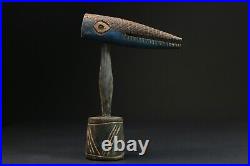 Art tribal africain en bois sculpté ancien reine bambara sculpté main Mali-G2371