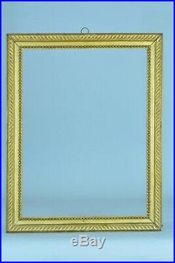 Beau cadre tableau ancien époque Louis XVI Piastres Perles antique picture frame