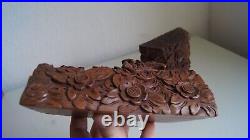 Belle ancienne paire de serre livre en bois sculpté bali statue karang boma sae