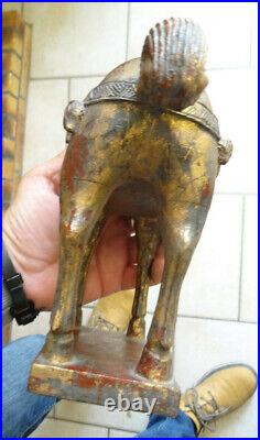 Bois sculpté! Cheval tanghorse carved wood Ancien chine chineese asia indochin