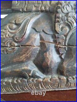 Boîte Indienne Nandi Vibhuti Le Taureau Sacré Hindou En Bois Sculpté Main Ancien