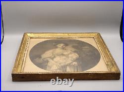 CADRE LOUIS XVI ANCIEN EN BOIS SCULPTE ET DORE. Gravure, Peinture, aquarelle, XVIII°