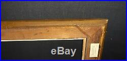 CADRE ancien doré clefs et canaux Epoque XIXème bois pour tableaux 49 x 38 cm 8F