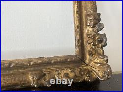 Cadre Ancien/cadre Doré/old Frame Antique/18eme Régence/boisSculpté Or/24x20cm