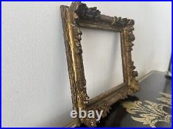 Cadre Ancien/cadre Doré/old Frame Antique/18eme Régence/boisSculpté Or/24x20cm