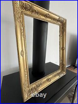 Cadre Ancien/cadre Doré/old Frame Antique/19eme/Cadre Empire/61,5x51 Cm