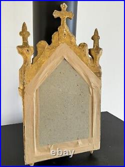 Cadre Ancien/cadre Doré/old Frame Antique/ Debut 18eme/tabernacle/eglise/48x26cm