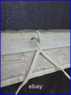 Cadre Montparnasse ancien à patine blanche et doré 74 cm x 65,5 cm (2)