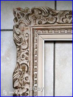 Cadre Montparnasse sculpté en bois ancien, années 40- 64 X 56 Cm-Voir Descriptif