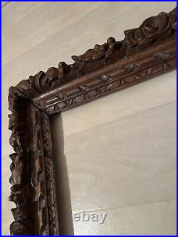 Cadre ancien XIX /XVIII eime siecle sculpte bois antique frame 41 cm/38 cm