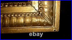 Cadre ancien à canaux doré début XIXe assemblé a clef 34,5 x 24 cm p5